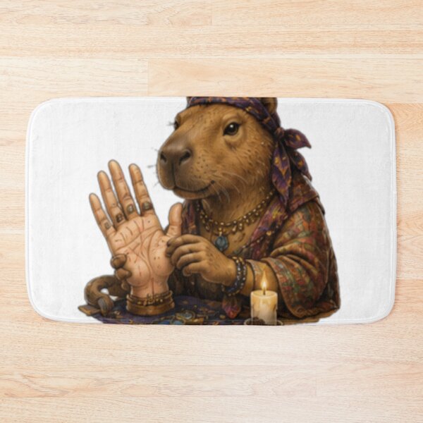 Item preview, Mystic Fortune Teller Capybara Reading Palms designed and sold by DailyDoodlesBySumbul.