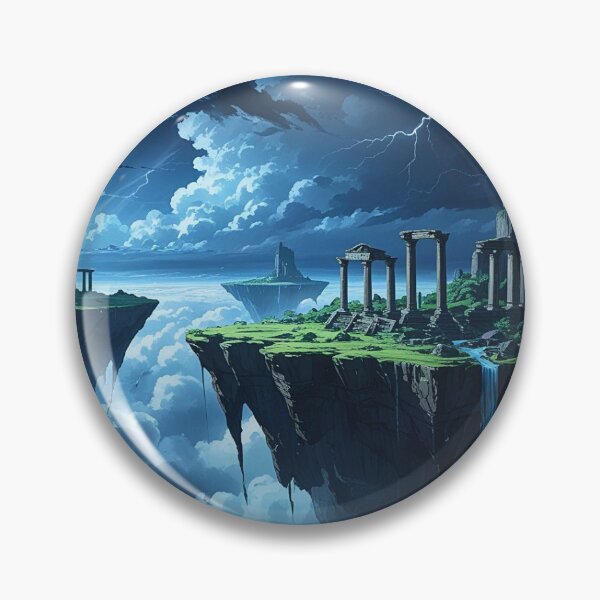Item preview, Floating Islands Ancient Ruins Storm designed and sold by ArtByih.