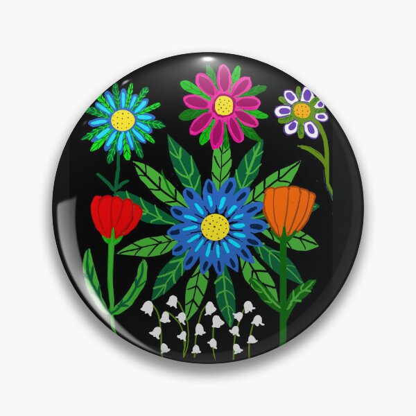 Item preview, Bright Floral Arrangement on Black Background  designed and sold by Elaine M Hayward .