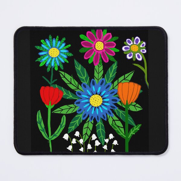 Item preview, Bright Floral Arrangement on Black Background  designed and sold by Elaine M Hayward .