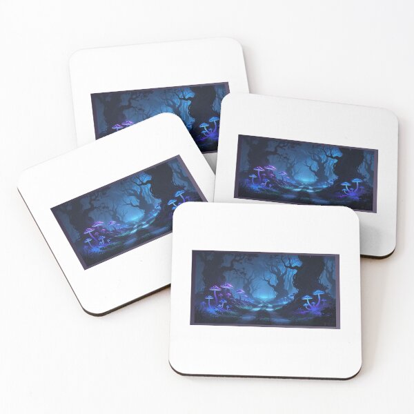 Item preview, Glowing Mushroom Forest Path Fantasy Art designed and sold by ArtByih.