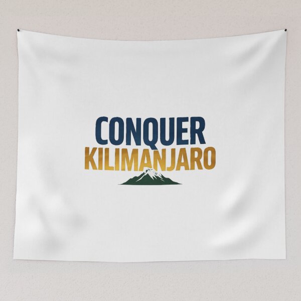 Item preview, Conquer Kilimanjaro – Mountain Adventure Hiking Design designed and sold by VladisWorld.
