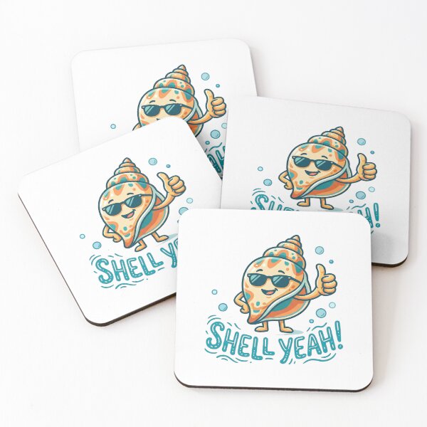 Item preview, Shell Yeah Funny Summer Beach Tee designed and sold by 7Four1 Designs.