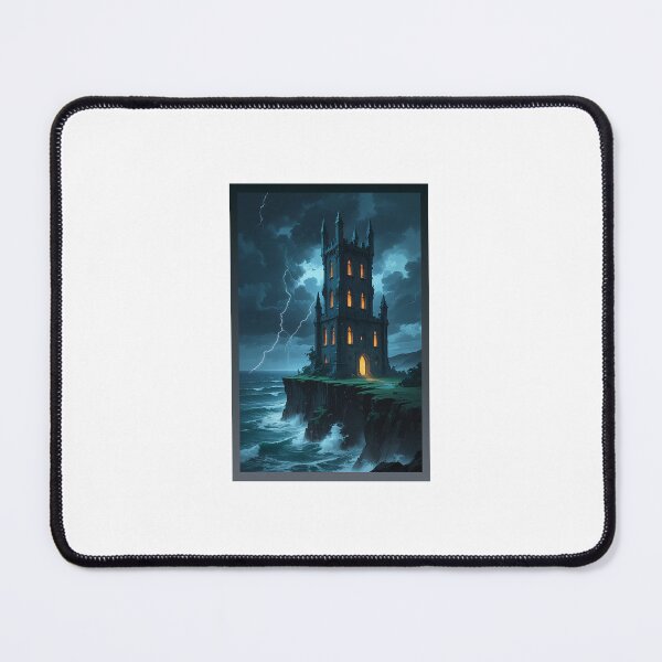 Item preview, Gothic Tower Stormy Cliff Fantasy designed and sold by ArtByih.