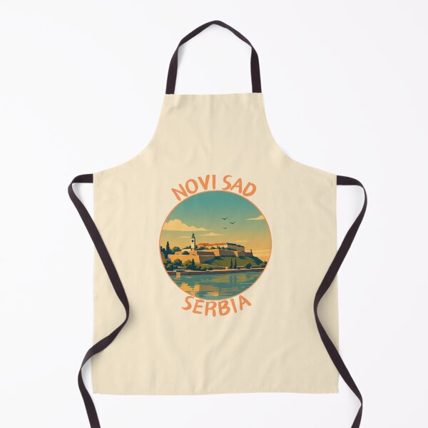 Item preview, Novi Sad in Serbia, Retro Travel Art Circle Emblem designed and sold by MaateoDesign.