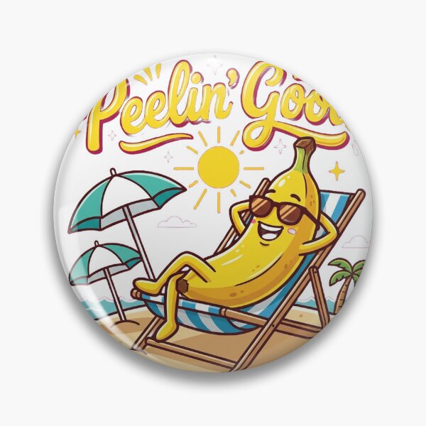 Item preview, Peelin' Good Funny Summer Banana Tee designed and sold by 7Four1 Designs.