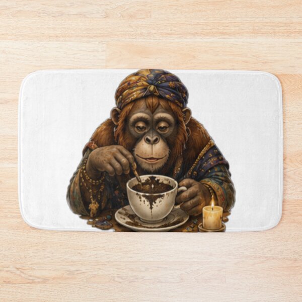 Item preview, Mystic Orangutan Reading Coffee Grounds designed and sold by DailyDoodlesBySumbul.