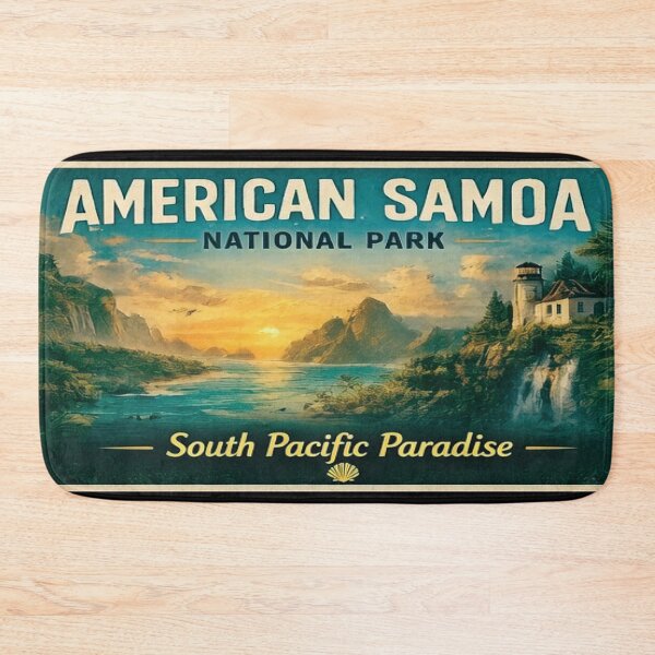 Item preview, American Samoa National Park Vintage Travel Poster | South Pacific Paradise Wall Art designed and sold by GnuArt.