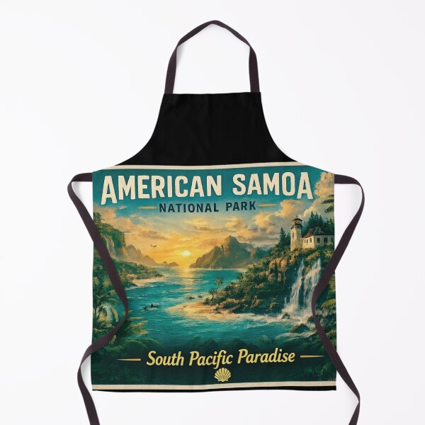 Item preview, American Samoa National Park Vintage Travel Poster | South Pacific Paradise Wall Art designed and sold by GnuArt.