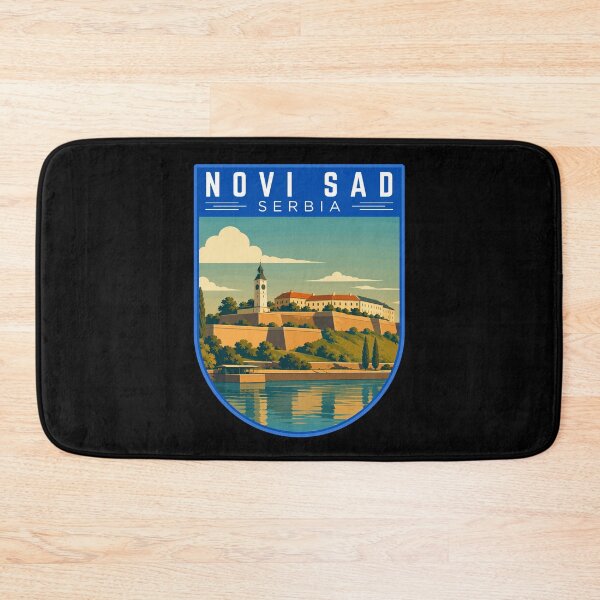 Item preview, Novi Sad in Serbia Vintage Travel Art Badge designed and sold by MaateoDesign.