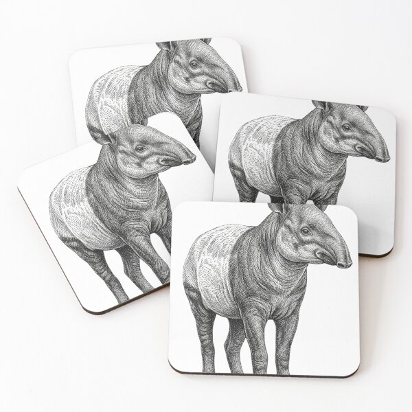 Item preview, Realistic high detail black and white tapir designed and sold by Minimalisticaly.