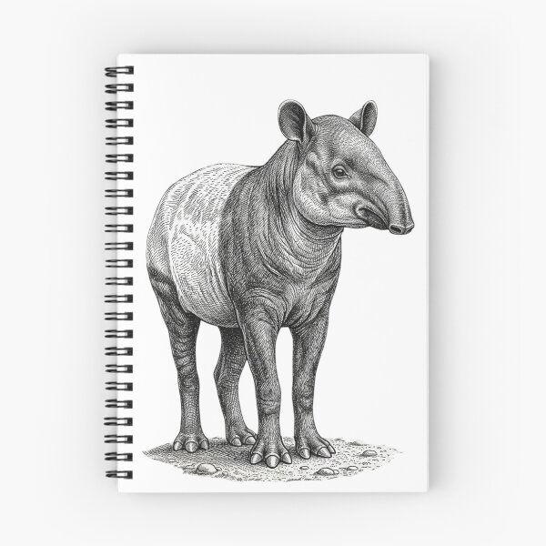 Item preview, Realistic high detail black and white tapir designed and sold by Minimalisticaly.