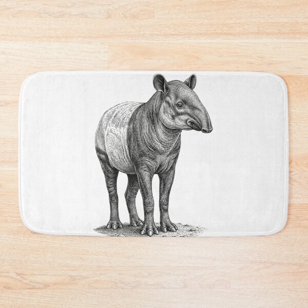 Item preview, Realistic high detail black and white tapir designed and sold by Minimalisticaly.