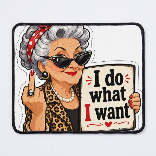 Item preview, Funny Sarcastic Badass Grandma Sticker designed and sold by Quirky Gaps.