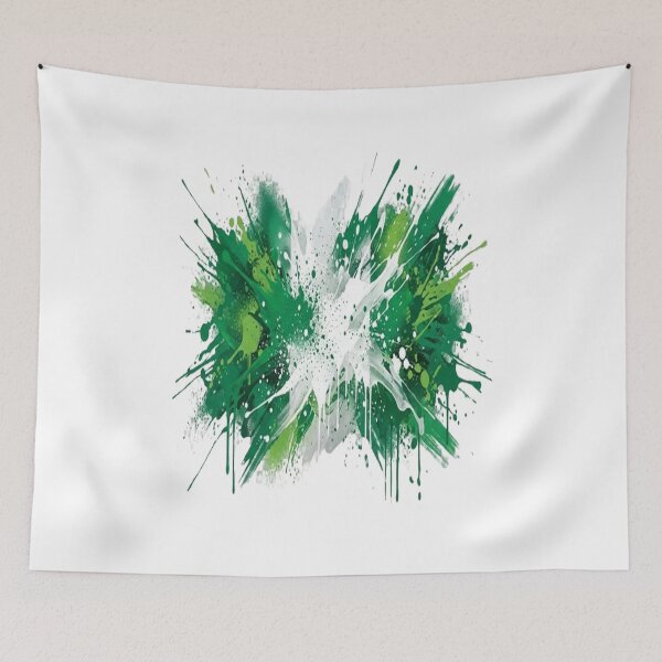 Item preview, Abstract Graffiti Explosion of Nigeria Flag Colors designed and sold by GraffiCity.