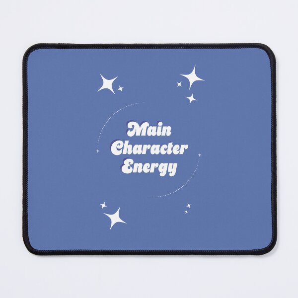 Item preview, Pink Blue Gradient Artwork Featuring "Main Character Energy" Quote Typography, Whimsical Posters & Designs designed and sold by SpringTeaDesigns.
