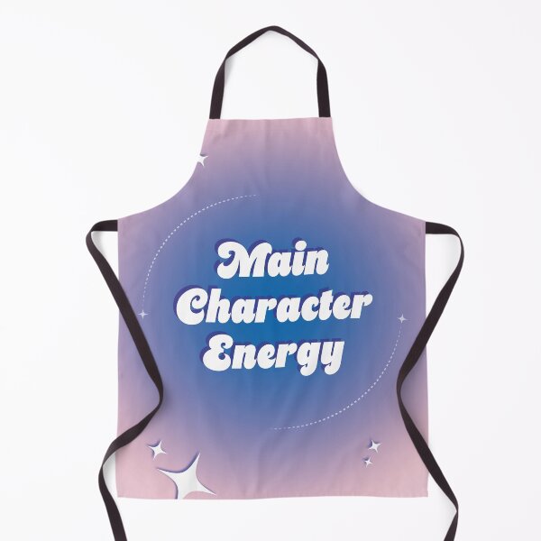 Item preview, Pink Blue Gradient Artwork Featuring "Main Character Energy" Quote Typography, Whimsical Posters & Designs designed and sold by SpringTeaDesigns.