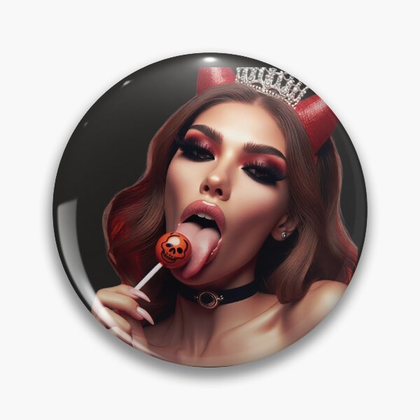 Item preview, Devil Queen Licking Skull Lollipop designed and sold by Voodoo Store Paranormal Collections.