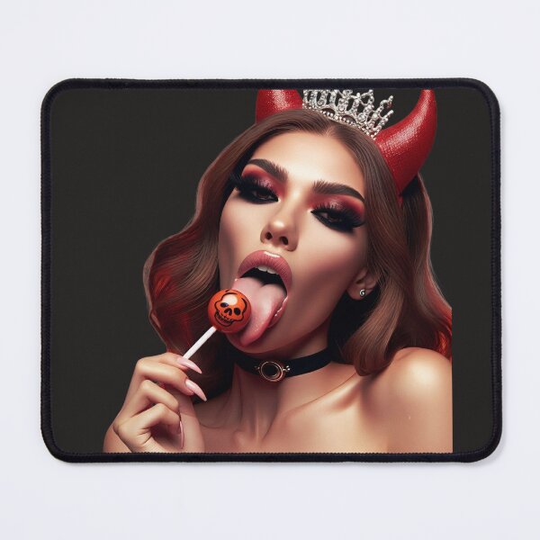 Item preview, Devil Queen Licking Skull Lollipop designed and sold by Voodoo Store Paranormal Collections.
