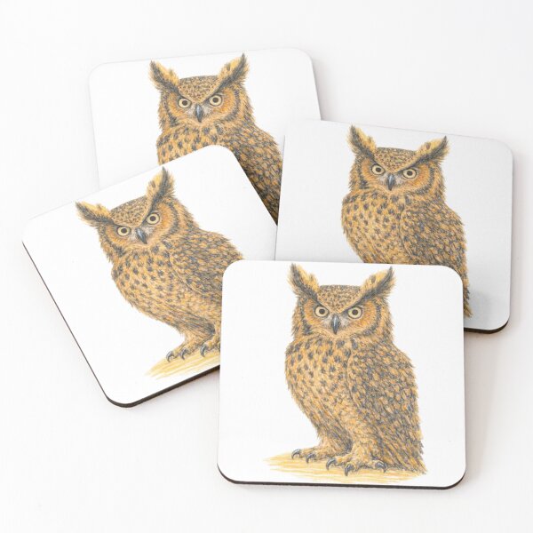 Item preview, Eurasian eagle-owl – animal illustration designed and sold by JOANNASKAH.