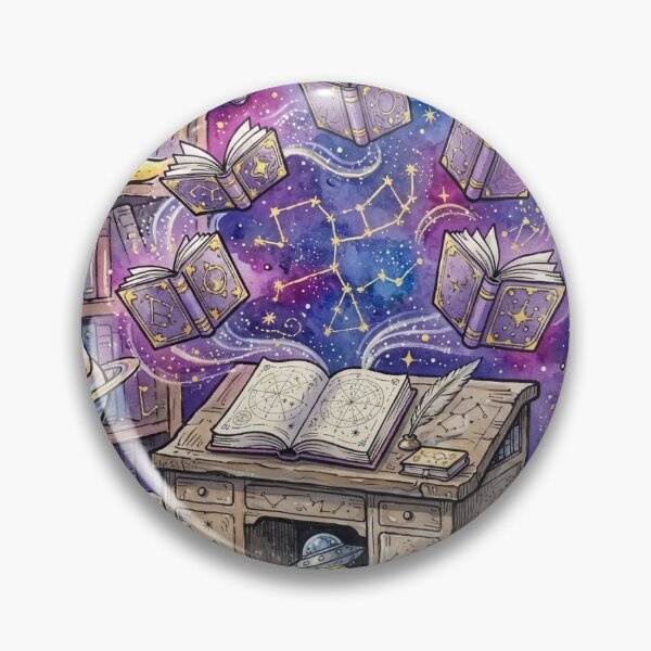 Item preview, Enchanted Cosmic Library | Magical Floating Books | Fantasy Reading Room | Celestial Book Lover Art designed and sold by Cosmic Doodle Co..