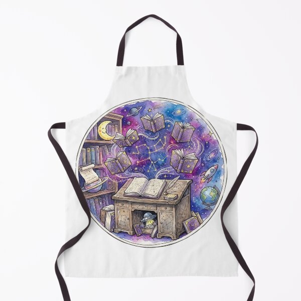 Item preview, Enchanted Cosmic Library | Magical Floating Books | Fantasy Reading Room | Celestial Book Lover Art designed and sold by Cosmic Doodle Co..