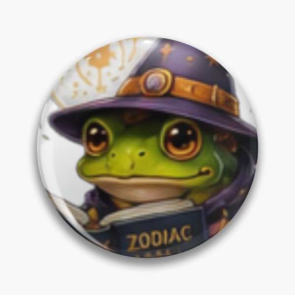 Item preview, Cute Zodiac Wizard Frog Reading Astrology Book designed and sold by DailyDoodlesBySumbul.