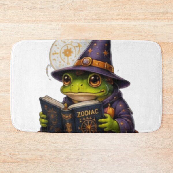Item preview, Cute Zodiac Wizard Frog Reading Astrology Book designed and sold by DailyDoodlesBySumbul.