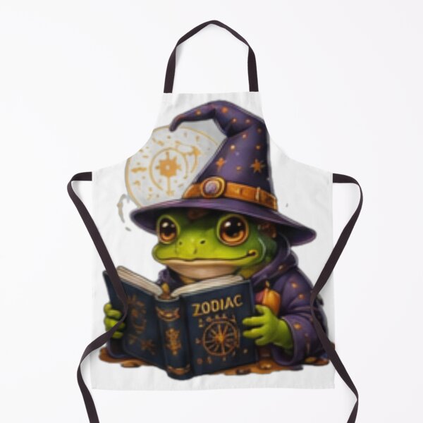Item preview, Cute Zodiac Wizard Frog Reading Astrology Book designed and sold by DailyDoodlesBySumbul.