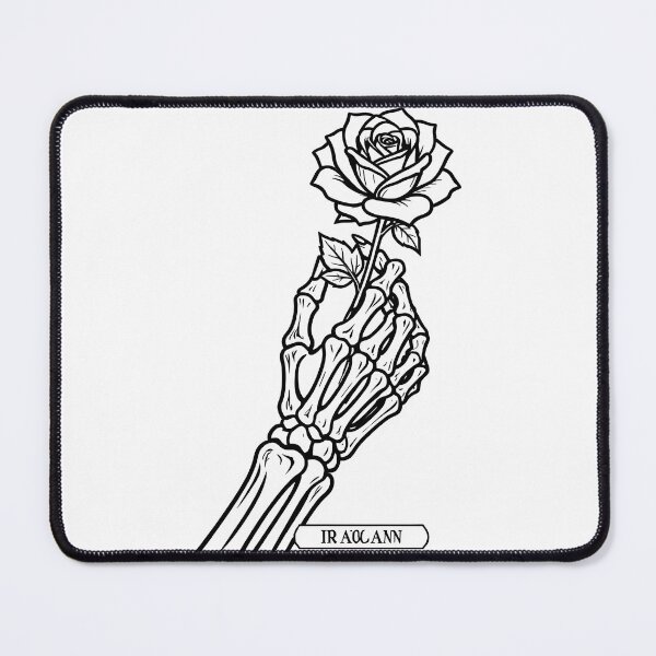 Item preview, Gothic Skeleton Hand Holding Rose Tattoo Lineart designed and sold by KCasual.