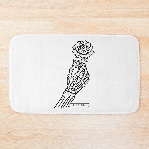 Item preview, Gothic Skeleton Hand Holding Rose Tattoo Lineart designed and sold by KCasual.