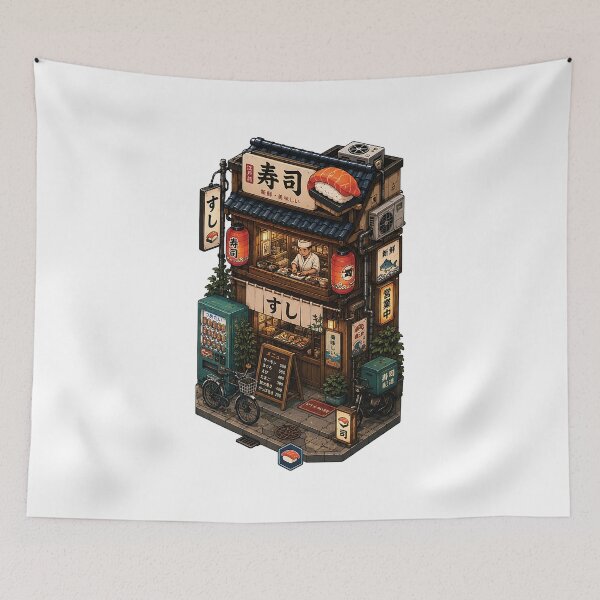 Item preview, Tiny Japanese Sushi Shop designed and sold by MouhamedAdel95.