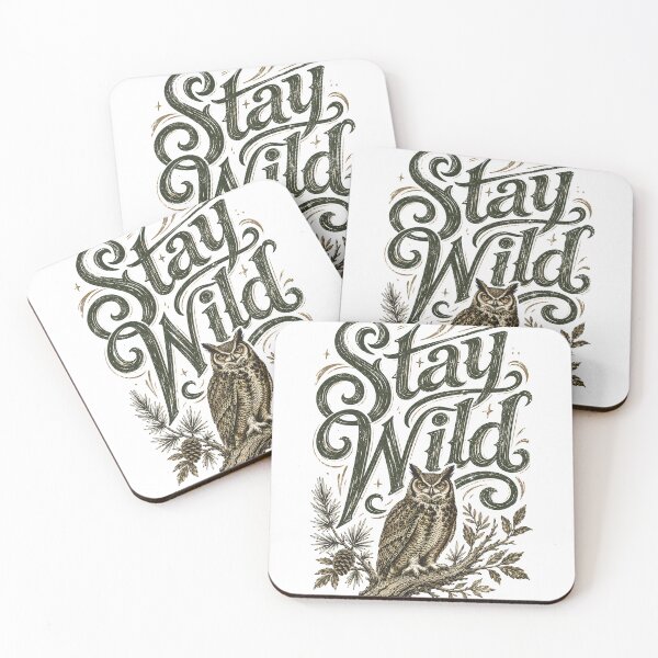 Item preview, Great Horned Owl Hand Lettering Vintage Design designed and sold by PawverseDesigns.