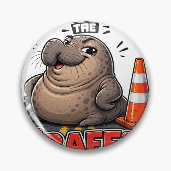 Item preview, Funny Neil the Seal Street Blocker Custom Art designed and sold by Quirky Gaps.