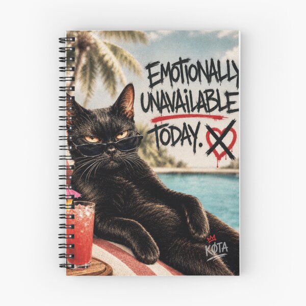 Item preview, Emotionally Unavailable Black Cat designed and sold by KØTA Studio.