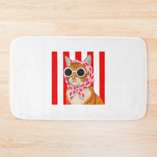 Item preview, Cute Retro Cat in Polka Dot Scarf designed and sold by Taleandthread.