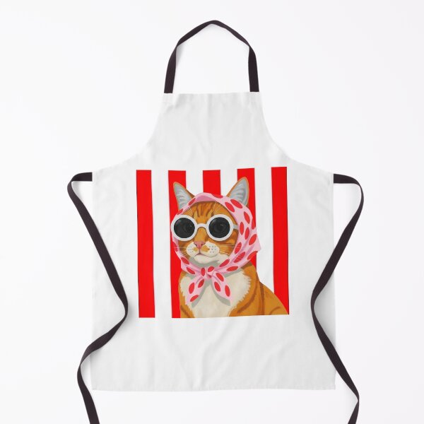 Item preview, Cute Retro Cat in Polka Dot Scarf designed and sold by Taleandthread.