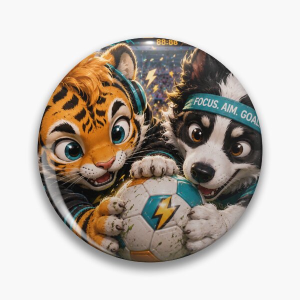 Item preview, NeoTig & Border Collie | Heart & Hustle | Legendary Soccer Duo Trading Card Art designed and sold by NeoTigLuna.