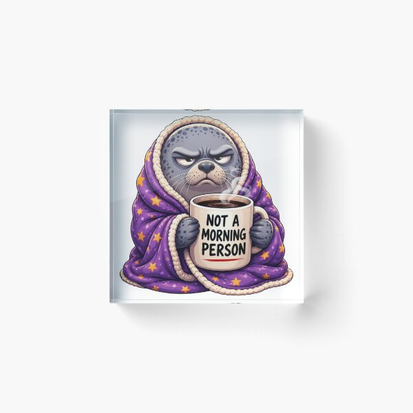 Item preview, Grumpy Chonky Seal Coffee Lover Mug designed and sold by Quirky Gaps.