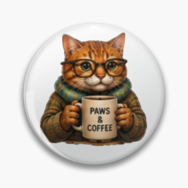 Item preview, Paws and Coffee Cute Cat Lover Design designed and sold by DailyDoodlesBySumbul.