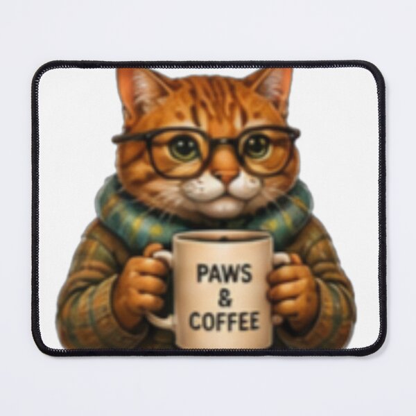 Item preview, Paws and Coffee Cute Cat Lover Design designed and sold by DailyDoodlesBySumbul.