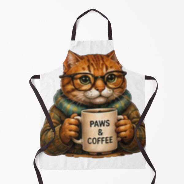 Artikelvorschau, Paws and Coffee Cute Cat Lover Design entworfen und verkauft von DailyDoodlesBySumbul.