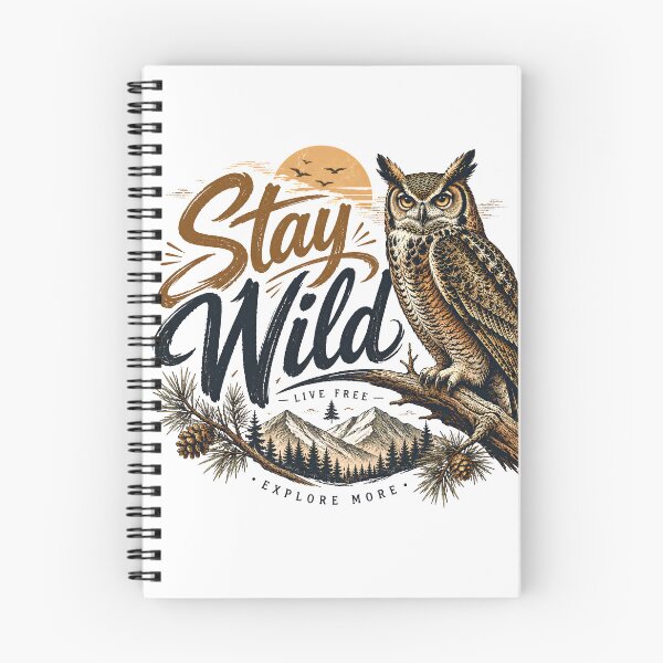 Item preview, Great Horned Owl Hand Lettering Vintage Design designed and sold by PawverseDesigns.