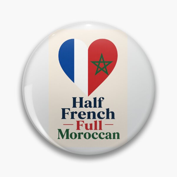 Item preview, Half French Full Moroccan Morocco Diaspora Pride Flag Football designed and sold by BledThreads.
