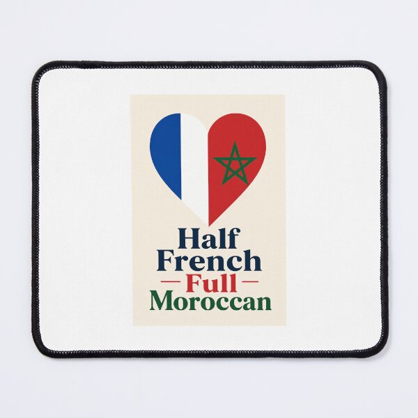 Item preview, Half French Full Moroccan Morocco Diaspora Pride Flag Football designed and sold by BledThreads.