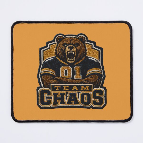 Item preview, Team Chaos Varsity Bear Mascot | Embroidered Patch Style Sports Parody designed and sold by AbderraimArt.