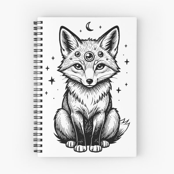 Item preview, Mystical Three Eyed Celestial Fox Gothic Lineart designed and sold by KCasual.