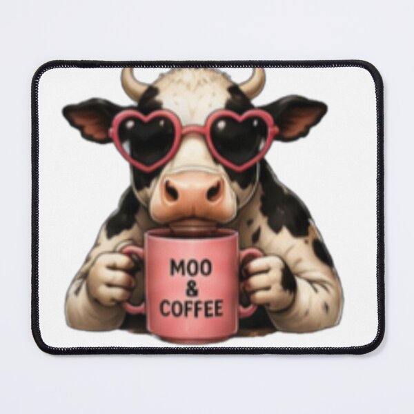 Item preview, Moo and Coffee Cute Cow Lover Design designed and sold by DailyDoodlesBySumbul.
