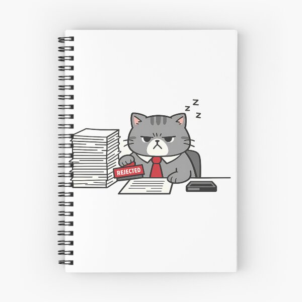 Item preview, Grumpy Cat Office Work Struggle Sticker - Funny Rejected Stamp Meme Design designed and sold by MIROUZ2000.
