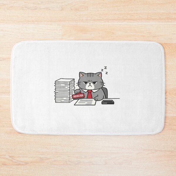 Item preview, Grumpy Cat Office Work Struggle Sticker - Funny Rejected Stamp Meme Design designed and sold by MIROUZ2000.